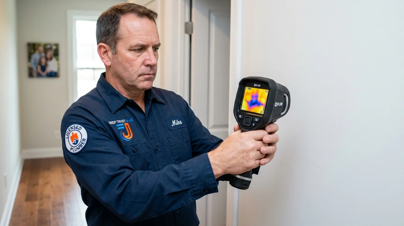 Thermal imaging leak detection by Johns Plumbing LLC in Jewett City